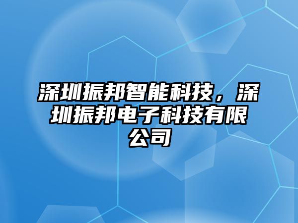 深圳振邦智能科技，深圳振邦電子科技有限公司