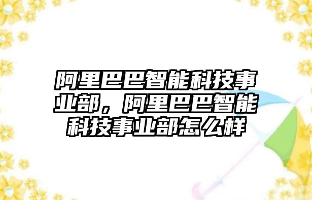 阿里巴巴智能科技事業(yè)部，阿里巴巴智能科技事業(yè)部怎么樣