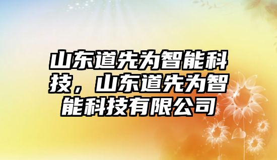 山東道先為智能科技，山東道先為智能科技有限公司