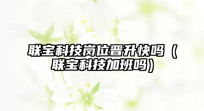 聯(lián)寶科技崗位晉升快嗎（聯(lián)寶科技加班嗎）