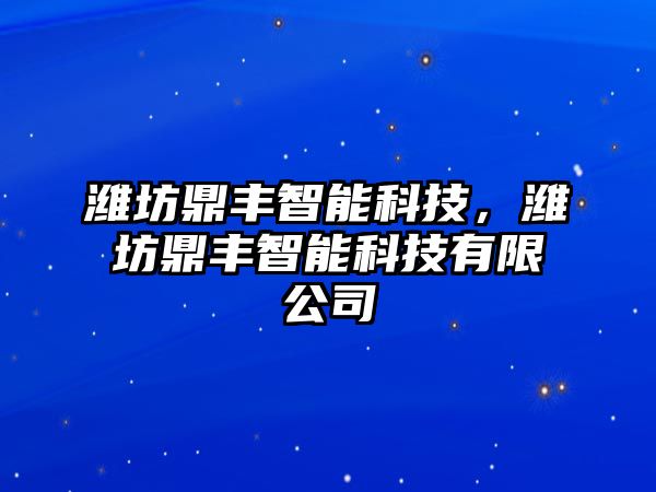 濰坊鼎豐智能科技，濰坊鼎豐智能科技有限公司