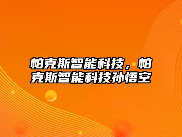 帕克斯智能科技，帕克斯智能科技孫悟空