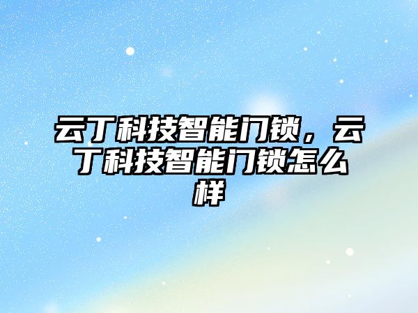 云丁科技智能門鎖，云丁科技智能門鎖怎么樣