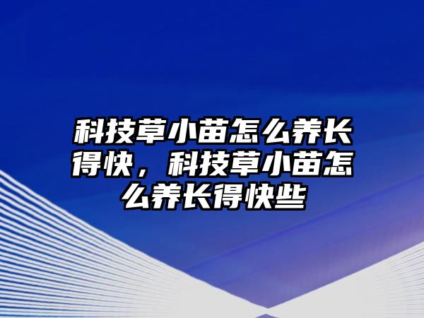 科技草小苗怎么養(yǎng)長得快，科技草小苗怎么養(yǎng)長得快些