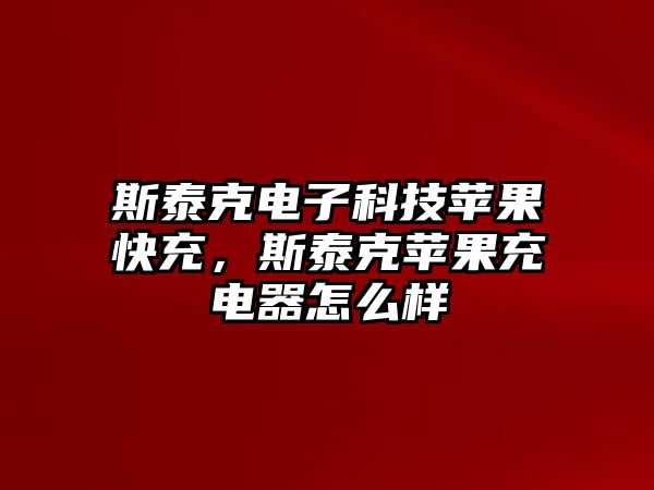 斯泰克電子科技蘋果快充，斯泰克蘋果充電器怎么樣