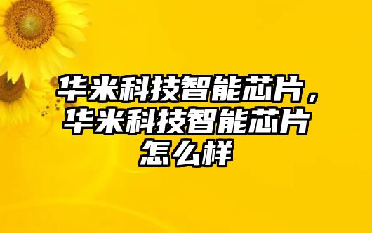 華米科技智能芯片，華米科技智能芯片怎么樣