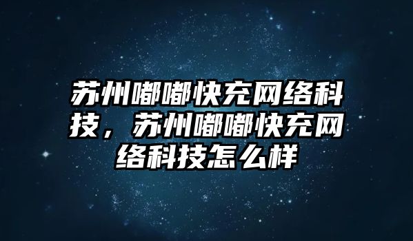 蘇州嘟嘟快充網(wǎng)絡科技，蘇州嘟嘟快充網(wǎng)絡科技怎么樣