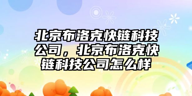 北京布洛克快鏈科技公司，北京布洛克快鏈科技公司怎么樣