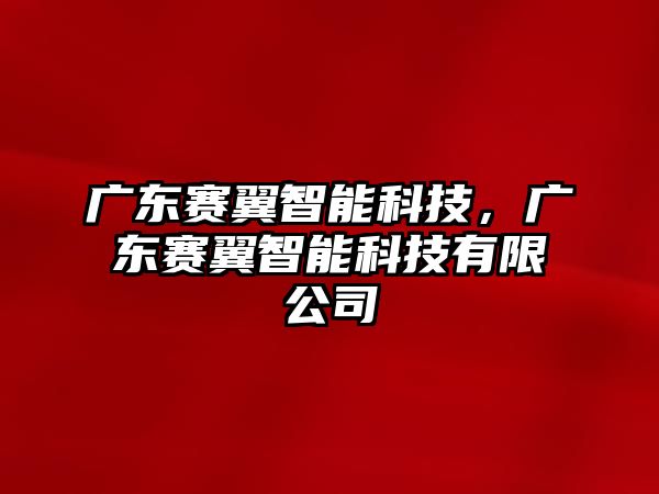 廣東賽翼智能科技，廣東賽翼智能科技有限公司