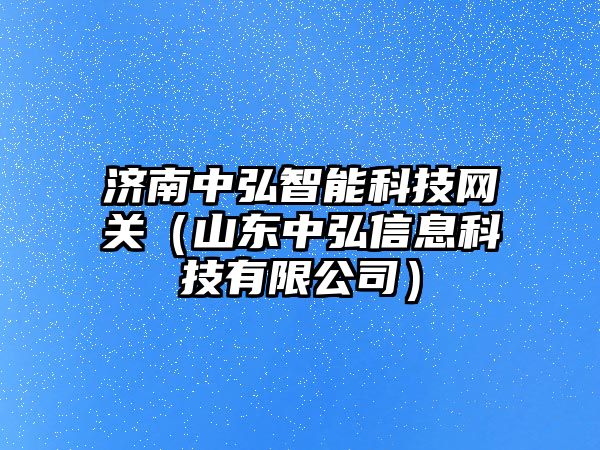 濟(jì)南中弘智能科技網(wǎng)關(guān)（山東中弘信息科技有限公司）