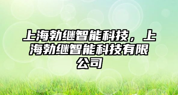 上海勃繼智能科技，上海勃繼智能科技有限公司