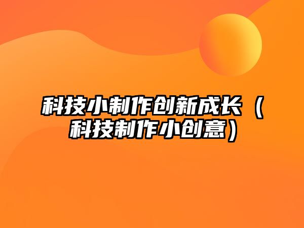 科技小制作創(chuàng)新成長(zhǎng)（科技制作小創(chuàng)意）