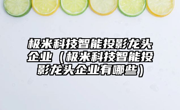 極米科技智能投影龍頭企業(yè)（極米科技智能投影龍頭企業(yè)有哪些）