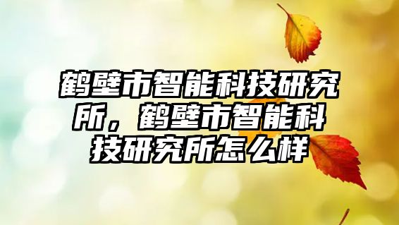 鶴壁市智能科技研究所，鶴壁市智能科技研究所怎么樣