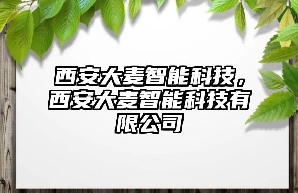 西安大麥智能科技，西安大麥智能科技有限公司