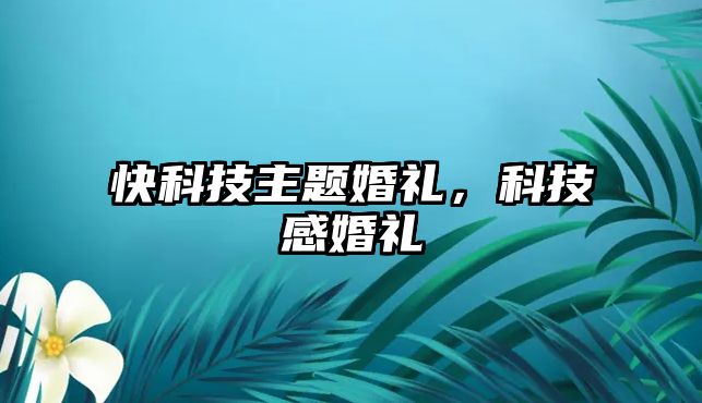 快科技主題婚禮，科技感婚禮