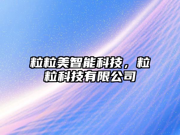 粒粒美智能科技，粒粒科技有限公司