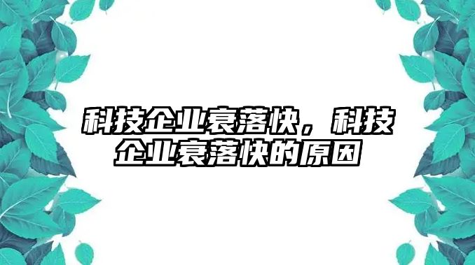 科技企業(yè)衰落快，科技企業(yè)衰落快的原因