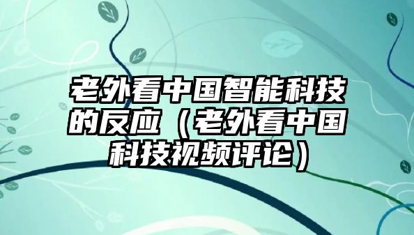 老外看中國(guó)智能科技的反應(yīng)（老外看中國(guó)科技視頻評(píng)論）