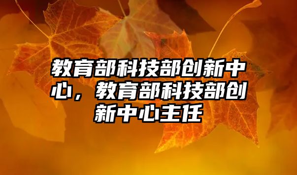 教育部科技部創(chuàng)新中心，教育部科技部創(chuàng)新中心主任